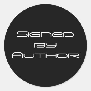 Unterzeichnet durch Autorn-Aufkleber Runder Aufkleber