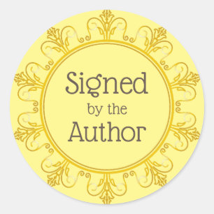 Unterzeichnet durch den Autor-Aufkleber Runder Aufkleber