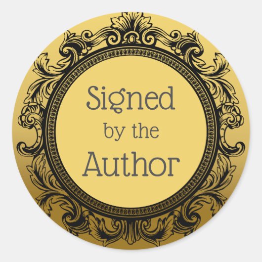 Unterzeichnet durch den Autor-Aufkleber Runder Aufkleber (Vorderseite)
