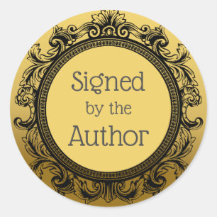 Unterzeichnet durch den Autor-Aufkleber Runder Aufkleber