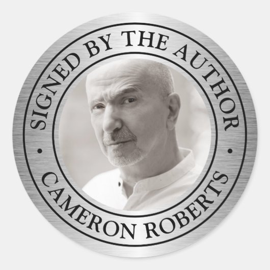 Unterzeichnet durch den Autor benutzerdefinierte F Runder Aufkleber (Vorderseite)