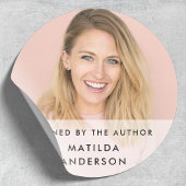 Unterzeichnet durch den Autor | Foto Moderne Buchs Runder Aufkleber