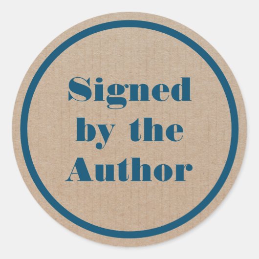 Unterzeichnet durch den Autor Kraft Classic Round Runder Aufkleber (Vorderseite)