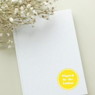 Unterzeichnet durch den Autor minimale einfache kl Runder Aufkleber