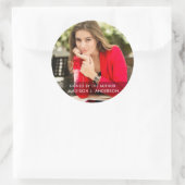 Unterzeichnet durch den Autor Writer Foto Round B  Runder Aufkleber (Tasche)