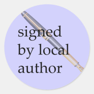 Unterzeichnet durch lokalen Autor Runder Aufkleber