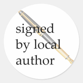 Unterzeichnet durch lokalen Autor Runder Aufkleber