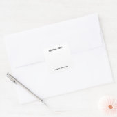 Unterzeichnete Autor-Kopie Quadratischer Aufkleber (Umschlag)