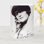 Unterzeichnete Fotografie von Marie Lloyd Karte (Gelbe Blume)