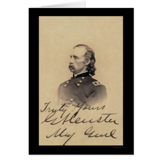Unterzeichnete Karte 1866 Georges Armstrong Custer