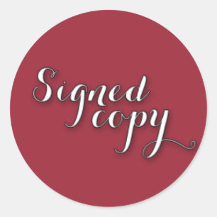Unterzeichnete Kopie Runder Aufkleber
