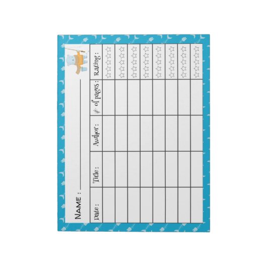 Unterzeichnete Übersicht über das Thema "Fischerei Notizblock (Rotiert)