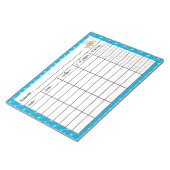 Unterzeichnete Übersicht über das Thema "Fischerei Notizblock (angewinkelt)