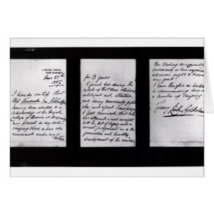 Unterzeichneter Brief, 1887 (Feder auf Papier)