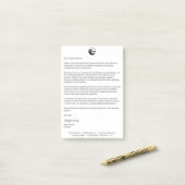 Unterzeichnetes Briefpapier | Post-it Notes Logo g Klebezettel (Auf Schreibtisch)