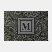 Unterzeichnetes Grau und Schwarz Elegant Mit Monog Fußmatte (Vorderseite)