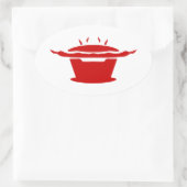 Unterzeichnung der koreanischen GRILLEN (고 기 이) Ovaler Aufkleber (Tasche)