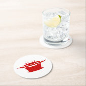 Unterzeichnung der koreanischen GRILLEN (고 기 이) Runder Pappuntersetzer (Vor Ort)