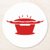 Unterzeichnung der koreanischen GRILLEN (고 기 이) Runder Pappuntersetzer (Vorderseite)