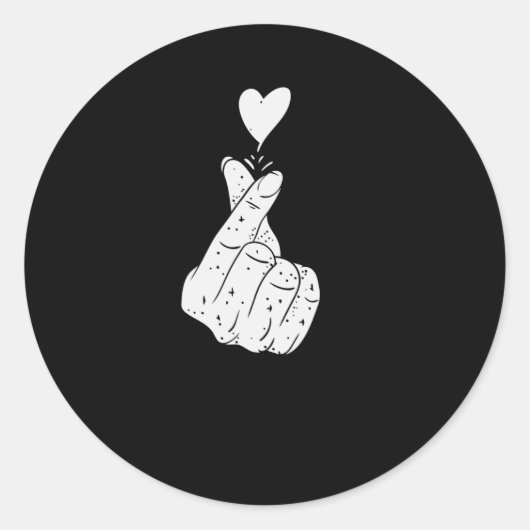 Unterzeichnung der koreanischen Liebe Runder Aufkleber (Vorderseite)