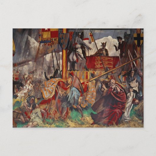 Unterzeichnung der Magna Carta, 1215 Postkarte (Vorderseite)