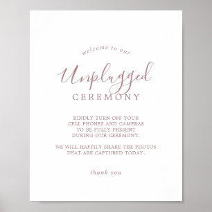Unterzeichnung der Minimalistischen Rose Gold Unpl Poster