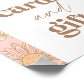 Unterzeichnung der Retro-Wildblume Geburtstagskart Poster (Ecke)