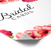 Unterzeichnung der Tropical Floral Bridal Card Poster (Ecke)