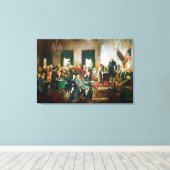 Unterzeichnung der Unabhängigkeitserklärung der US Leinwanddruck (Insitu (Holzboden))