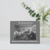 Unterzeichnung der Unabhängigkeitserklärung Postkarte (Stehend Vorderseite)