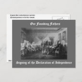 Unterzeichnung der Unabhängigkeitserklärung Postkarte (Vorne/Hinten)