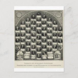 Unterzeichnung der Unabhängigkeitserklärung Postkarte