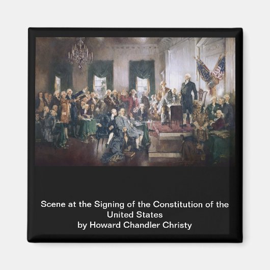 Unterzeichnung der US-Verfassung durch Christy Magnet (Vorne)