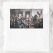 Unterzeichnung der US-Verfassung durch Christy Rechteckiger Aufkleber (Tasche)