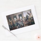 Unterzeichnung der US-Verfassung durch Christy Rechteckiger Aufkleber (Umschlag)