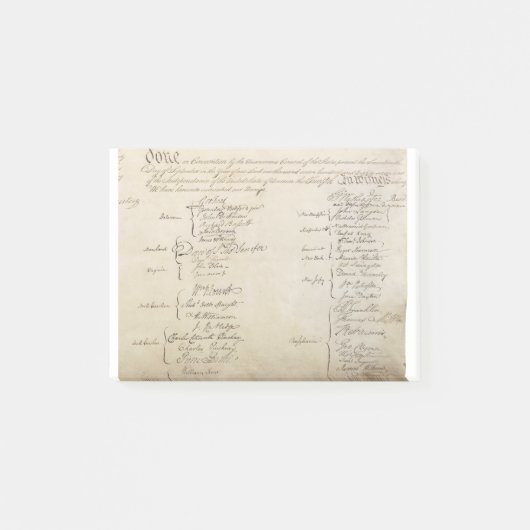 Unterzeichnung der Verfassung der Vereinten Staate Post-it Klebezettel (Vorderseite)