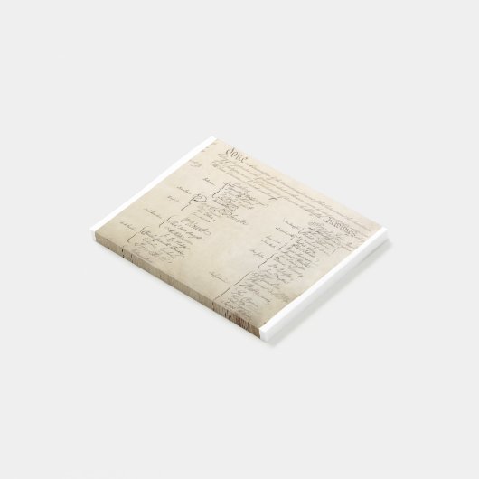 Unterzeichnung der Verfassung der Vereinten Staate Post-it Klebezettel (angewinkelt)