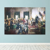 Unterzeichnung der Verfassung durch Howard C. Chri Leinwanddruck (Insitu (Holzboden))