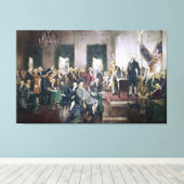 Unterzeichnung der Verfassung durch Howard C. Chri Leinwanddruck (Insitu (Holzboden))