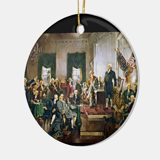 Unterzeichnung der Verfassung Keramikornament (Links)