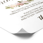 Unterzeichnung der Vintagen französischen Rose ohn Poster (Ecke)