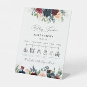 Unterzeichnung der Zeitachse für Hochzeiten in Bur Sockelschild (Vorderseite)