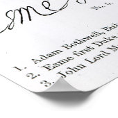 Unterzeichnung des 16. und 17. Jahrhunderts Poster (Ecke)