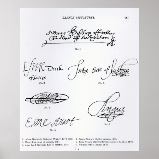 Unterzeichnung des 16. und 17. Jahrhunderts Poster (Vorne)