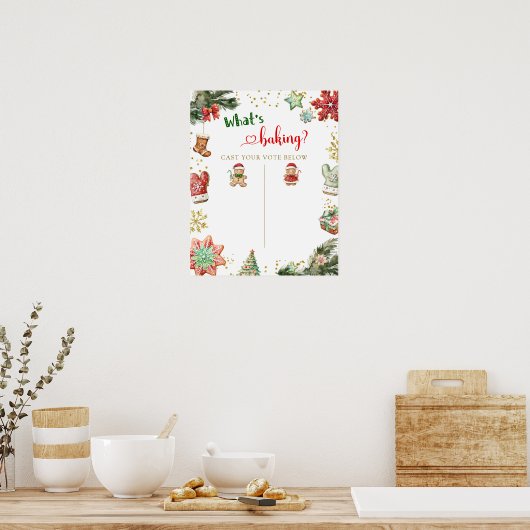 Unterzeichnung des Abstimmungsgremiums "Winter Gin Poster (Küche)