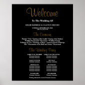 Unterzeichnung des Black Simple Wedding-Programms Poster (Vorne)