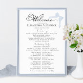 Unterzeichnung des Hochzeitsprogramms | Blue Bow Poster
