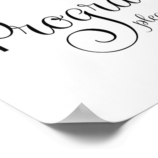 Unterzeichnung des Hochzeitsprogramms Poster (Ecke)