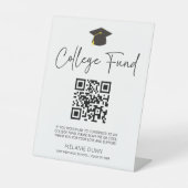 Unterzeichnung des Minimalistischen Abschluss QR C Sockelschild (Vorderseite)