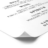 Unterzeichnung des Minimalistischen Bar Poster (Ecke)